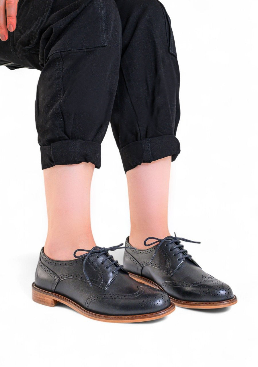 SAPATO ATERRIZA OXFORD FEMININO COURO PRETO