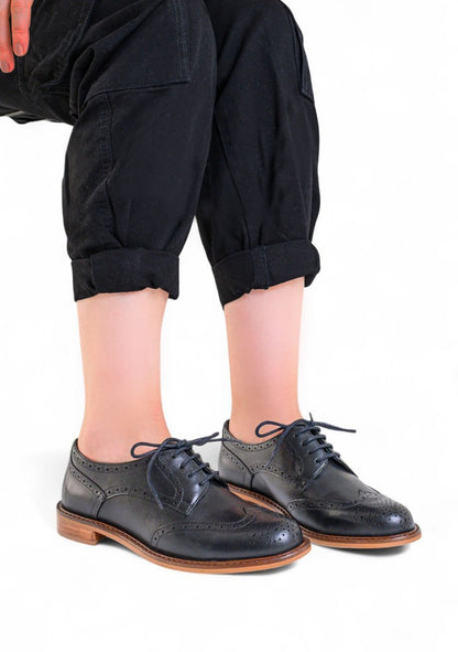 SAPATO ATERRIZA OXFORD FEMININO COURO PRETO